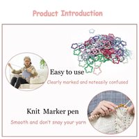 Lot de marqueurs de mailles en plastique colorés en forme de cœur et d'étoile, clips de crochet verrouillables pour pulls, châles et écharpes DIY