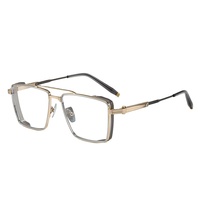Nouvelle monture de lunettes de vue pour femme, style vintage, à monture complète, double pont évidé ; Monture large rétro, haute précision, haute puissance