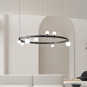 Postmodern Magic Bean Glass Chandelier for Living Room Bedroom <b>Dining</b> Room-Designer Showroom <b>Light</b> Fixture AC Power Source - Product Image 3