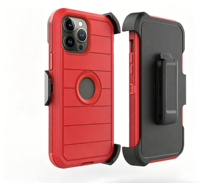 Coque de téléphone rayée avec support rotatif à 360° et clip ceinture intégré, 4 couches, pour iPhone 18 Pro Max 17 16 15 14 - Vente en gros
