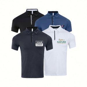 Promotion – T-shirt Polo Sport Homme en Tissu Soie Glacée à Séchage Rapide, Respirant, Coupe Musclée pour l'Été et la Salle de Sport - Product Image 6
