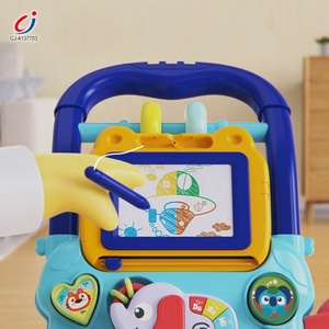 Chengji, andadores educativos multifunción para bebés, carrito de empuje, juguete musical de dibujos animados, elefante, andador para bebés para niños pequeños - Product Image 2