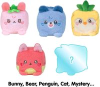 Boîte mystère - Mini animal en peluche courte et parfumée aux fruits - 2,5 cm |   1 Peluche en forme de cube mystère 5 thèmes Fruits et bonbons