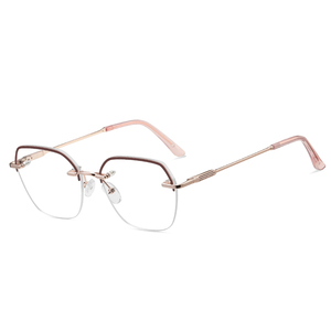 MS 91759 Eleganti Montature in Metallo Semi-Rimless per Donna, Aste Sottili Minimaliste - Product Image 5