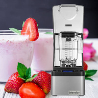 Blender commercial Longyue 8007, machine à smoothies, 2 L, 1800 W, commande par pavé tactile, 5+ vitesses, couvercle insonorisé pour usage domestique et commercial