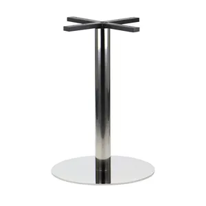 원형 블랙 테이블베이스 현대 식사 스테인레스 스틸 거울 라운드 사각 받침대 테이블 금속 공 다리