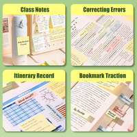 Bloc-notes autocollants en vente chaude, personnalisés, différentes couleurs, décoratifs, fantaisie, impression de logo personnalisé, bloc-notes mémo