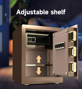 Coffre-fort électronique numérique biométrique en métal pour hôtel, coffre de rangement en acier, sécurité domestique, rangement <span class=keywords><strong>secret</strong></span>, coffre-fort pour argent - Product Image 3