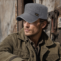 Casquette de baseball unisexe à 5 panneaux, motif écossais gris, visière plate, effet vieilli, style camionneur, promotionnelle, décontractée, sportive, américaine, pour adulte, toutes saisons