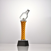 Trophée de pickleball en résine écologique, poli, gravé au laser, facile à afficher, pour tournoi ouvert et commémoratif