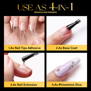 JTING Nuevo <span class=keywords><strong>Gel</strong></span> Transparente para Uñas 4 <span class=keywords><strong>en</strong></span> 1: Construcción, Base, Puntas y Pegamento Gelx, Libre de TPO/HEMA, OEM ODM - Product Image 4