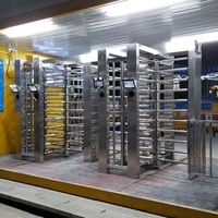 Meilleur prix Shenzhen Chine Fabrication de haute qualité 304 Porte de tourniquet pleine hauteur en acier inoxydable