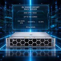 Servidor en Rack PowerEdge R7715 2U, Single EPYC, DDR5, PCIe 5.0, NVMe, Computación de Borde, IoT Gateway, Configuración Personalizada