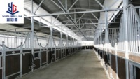 Bâtiment Métallique Moderne Préfabriqué en Acier Léger pour Porcherie, Poulailler, Écurie, Abri pour Chèvres, Grange, Ferme Avicole - Durée de Vie 50 Ans
