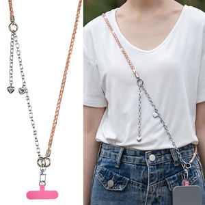 闪闪发光的6毫米手机长款短手机套珠链手机挂绳斜跨手机手腕钥匙扣挂绳颈带女孩 - Product Image 6