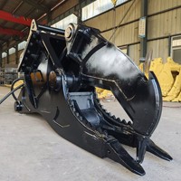 Cisaille à bois hydraulique robuste RSBM pour excavatrice, cisaille à souches pour défrichement et coupe d'arbres