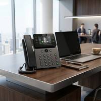 Teléfono IP Gigabit V64 con Pantalla a Color de 3.5'', Wi-Fi de Doble Banda 2.4G/5G, PoE, Conferencia de 6 Vías, 21 Teclas DSS, Teléfono VoIP SIP