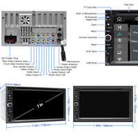 Estéreo para Auto de Doble DIN con Reproductor de DVD y CD, Apple CarPlay y Android Auto Inalámbricos, Pantalla Táctil, Radio, Bluetooth, USB, SD, FM