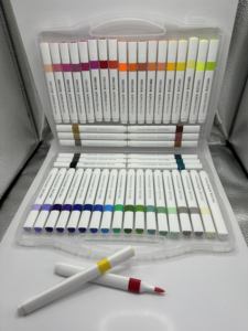 Vendita calda 48 colori arte acrilico pennarello Set opere su rocce legno tessuto pittura Graffiti disegno colorato pennarello Set - Product Image 5