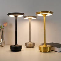 Lampe de table portable en aluminium rechargeable par USB, à LED, avec barre tactile, pour la décoration moderne des hôtels et restaurants (vente en gros)