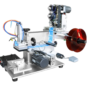 Manual Bottle Jar Top Side Flat Sticker Labeling Machine Pneumatic Surface Flat Labeling Applicator Square Jar Sticker - Product Image 3