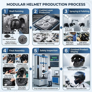 Casque de moto à double visière, casque de sécurité intégral, casque de conduite ventilé pour scooter électrique, vélo, toutes saisons, casque de protection contre les chutes - Product Image 6
