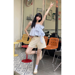 Low MOQ Breathable 100% Cotton Shorts Regular Fit High Waist Straight Natural Vietnam Supplier Factory Premium Quality - Product Image 5