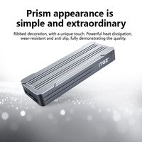 ITGZ M.2 NVMe SSD Enclosure 20Gbps, Kotak Hard Drive Eksternal USB 3.2 Gen2 dengan Kipas Pendingin, Casing Heat Sink dari Paduan Aluminium.