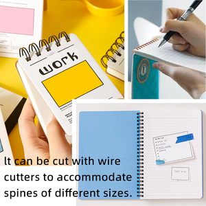 Spirale métallique multicolore pour <span class=keywords><strong>reliure</strong></span> de livres, <span class=keywords><strong>anneaux</strong></span> de <span class=keywords><strong>reliure</strong></span> en fil métallique pour carnets, journaux, agendas - Product Image 5