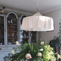 Lustre LED en fer forgé de style français, rustique et minimaliste, pour chambre, salle à manger, bar, taille moyenne