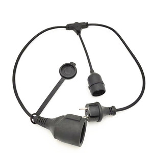 Châu Âu VDE Chứng Nhận Chiếu Sáng E26/<span class=keywords><strong>E27</strong></span> Ngoài Trời Thời Tiết Treo Ổ Cắm Đèn Dây - Product Image 3