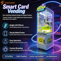 Machine à jeu commerciale 1 joueur, pousse-cartes à clip, machine à prix, jeu d'arcade à monnayeur LED coloré pour lieux de divertissement
