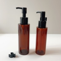 Flacon de démaquillant brun givré 100ml 120ml 150ml 200ml Flacon pompe à huile brun Flacon de lotion exfoliante
