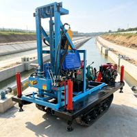 Foreuse hydraulique pour puits d'eau, machine de forage sur chenilles pour l'approvisionnement en eau rural, construction de travaux d'aménagement aquatique