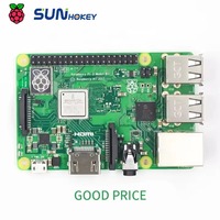 Carte de développement Raspberry Pi 3B+ Linux Android 1,4 GHz avec module WiFi sans fil et boîtier en carbone, OEM/ODM acceptés