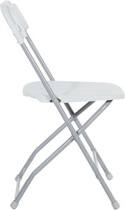 Manufacturer Direct 5-Piece Folding Square <b>Table</b> & Chair <b>Set</b>, Light <b>Grey</b> Resin Commercial <b>Dining</b> <b>Set</b> for Office & Events - Product Image 3