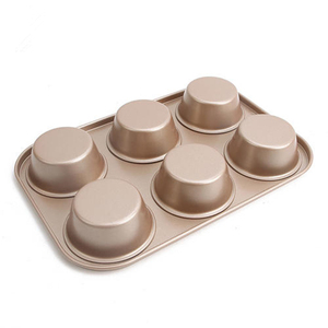 Molde para <span class=keywords><strong>Muffins</strong></span> Antiadherente <span class=keywords><strong>de</strong></span> 6 Cavidades, <span class=keywords><strong>Bandeja</strong></span> para Cupcakes para Horno - Product Image 3