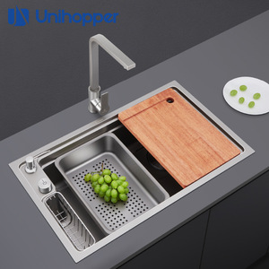 อ่างล้างจานสเตนเลส SUS304 ยี่ห้อ Cooper แบบอ่างเดี่ยวขนาดใหญ่ ติดตั้งใต้เคาน์เตอร์ ผิวด้าน ทำความสะอาดง่าย - Product Image 4