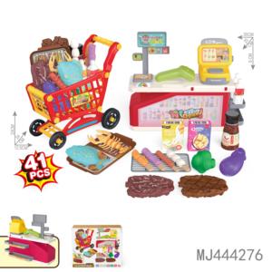 Juego de Supermercado Educativo para Niños con Carrito de Compras y <span class=keywords><strong>Caja</strong></span> <span class=keywords><strong>Registradora</strong></span>, 41-47 Piezas, Juego de Simulación de Tienda de Abarrotes - Product Image 3