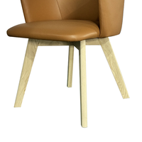 Chaise longue moderne à dossier haut nordique Accent en cuir de luxe pour la négociation de la réception de bureau et la salle d'attente Design ergonomique