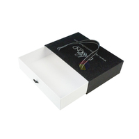 Boîtes à perruques en carton rigide de luxe avec tiroir coulissant et poignée en ruban, pour extensions de cheveux, emballage personnalisé avec logo