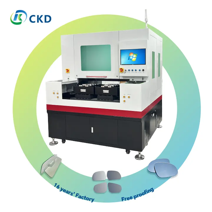 ماكينة قطع الزجاج بالليزر الأوتوماتيكية من CKD CNC لمرايا الرؤية الخلفية للسيارات