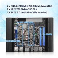 CWWK J6413 Routeur silencieux sans ventilateur Pare-feu OPNsense Micro Appliance 2.5GbE LAN 2x DDR4 NVME SSD 6L/4L Mini PC