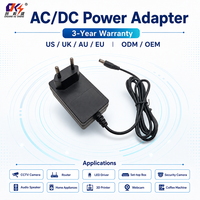 Adaptateur secteur mural personnalisable AC-DC 12V 24V 0.75A 2A avec prise EU, alimentation à découpage pour caméra, moniteur, humidificateur