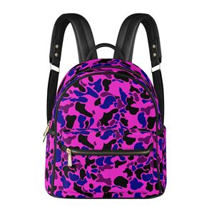 <span class=keywords><strong>Zaino</strong></span> da <span class=keywords><strong>Donna</strong></span> in Pelle PU Impermeabile con Doppia Tracolla, Stampa Mimetica <span class=keywords><strong>Blu</strong></span> Tribale, Borsa per Computer, MOQ 1 Pezzo - Product Image 5
