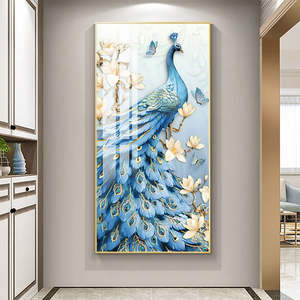 Couloir entrée décor moderne hôtel animal 5d diamant toile cristal porcelaine peinture photo mur art peinture décor - Product Image 2