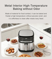Friteuse à air électrique intelligente moderne pour la maison, grande capacité 9L/10L, écran numérique, type carré, friteuse à air RONCHI