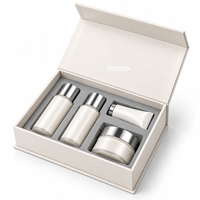 Fabrication d'emballages cosmétiques et de soins de la peau écologiques sur mesure, estampage argenté, gaufrage, boîte cadeau magnétique avec insert en mousse
