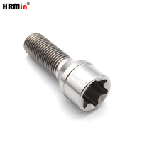 Zócalo Torx de Color plateado, asiento cónico de 60 grados, Gr.5, pernos de rueda extendidos automáticos de titanio con llave de titanio, M14x1.25x35mm