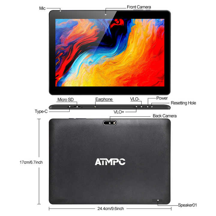 ATMPC Android14 タブレット IT-801B タブレット Android 14 128GB IT